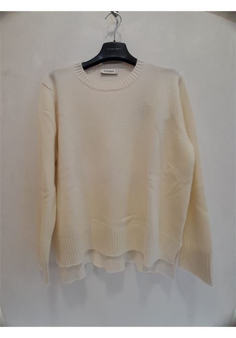 MAGLIA GIROCOLLO CON SPACCHI LATERALI KANGRA | Maglia | A9602 01LATTE